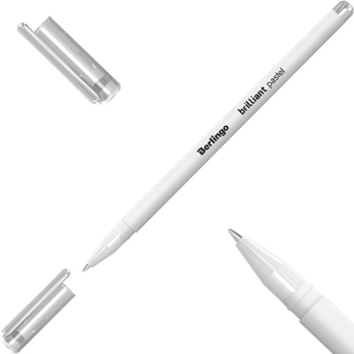 Brilantné pastelové gélové pero 0,8 mm biele