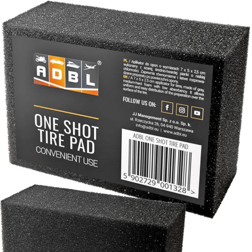 APLIKÁTOROVÁ HUBKA NA PNEUMATIKA FOAM ADBL One SHOT PAD PNEUMATIKY čierna