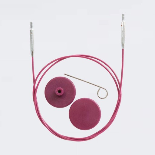 KnitPro fialové otočné náhradné vlasce, 40 cm