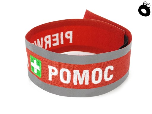 PRVÁ POMOC - reflexná páska s výšivkou
