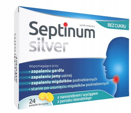 Pastilky Septinum Silver nanostrieborné 24