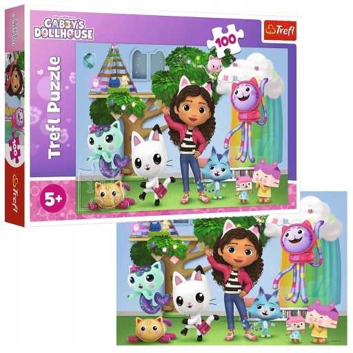PUZZLE 100 EL - Gabiho domček pre mačky GABI HOUSE TREFL 16464