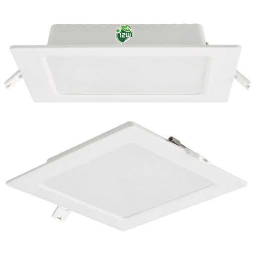 LED stropné svietidlo, zápustné, zápustné, 12W, 1200lm, 4000K, štvorcové