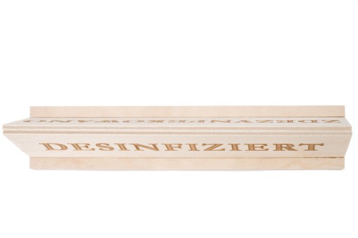 DEZINFEKOVANÉ - Dvojjazyčný nápis PL/DE - OW