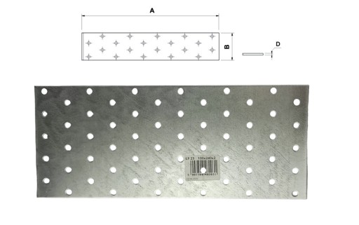 Plochá spojka LP-23 rozmery 100x240mm Skrutka-kov