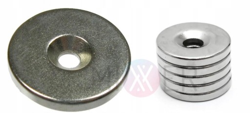 Neodymový magnet 20x3 krúžok s 5mm otvorom