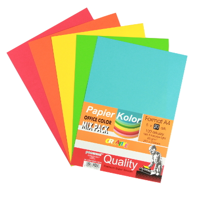 Papiere do kopírok PENWORD Office Color Mix 100 ks. v piatich farbách