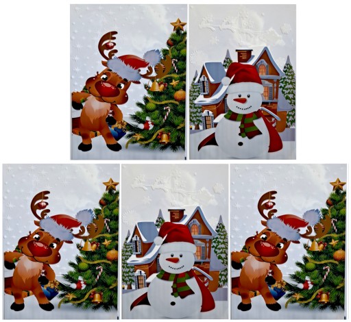VIANOČNÉ TAŠKY na darčeky, darčekové darčeky, 5 ks MIX 40x25cm