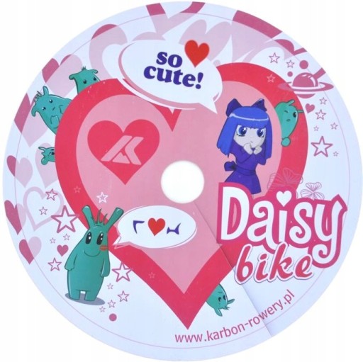 Ozdobná vložka s priemerom 25 cm na koleso bicykla - motív DAISY