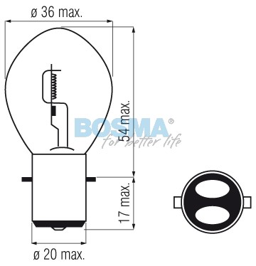 ŽIAROVKA 12V 45/40W BA20d