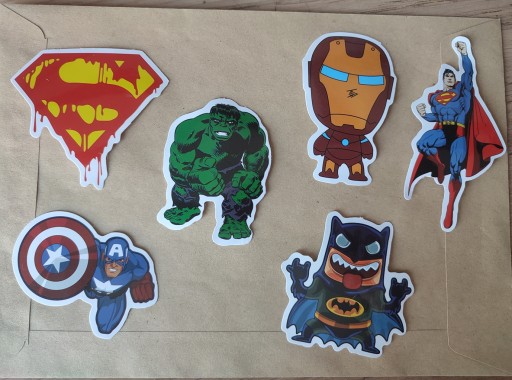 VEĽKÁ SADA NÁLEPEK AVENGERS SPIDERMAN BATMAN HULK 50 KS
