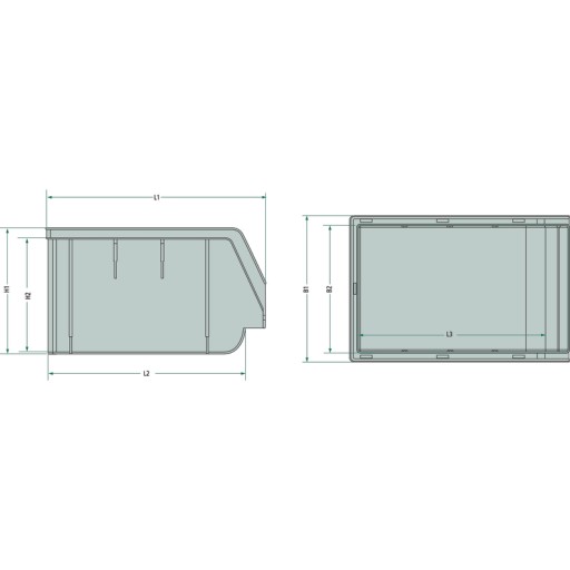Úložný box 151mm 130mm GRANITE