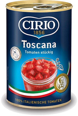 CIRIO Paradajky v kusoch TOSCANA 400g