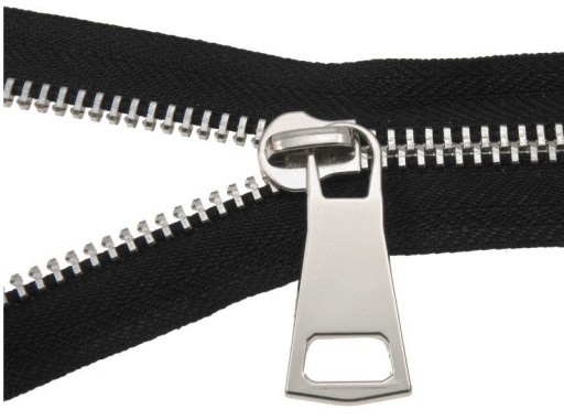 Jazdec na zips - kovová páska #8 mm, strieborná