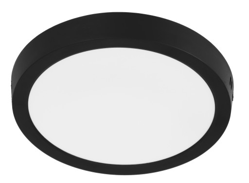 LED panelové stropné svietidlo Prisadené okrúhle čierne 18W Výkonné