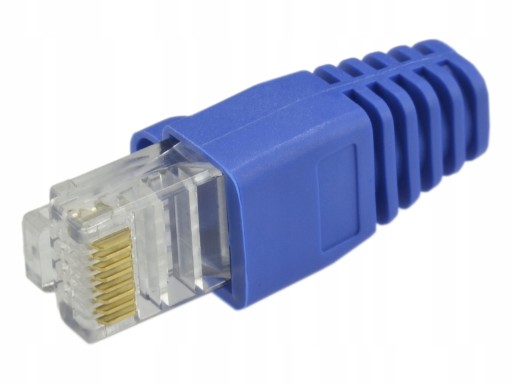 NEKU Gumový kryt na zástrčku RJ45, modrý, 10 ks