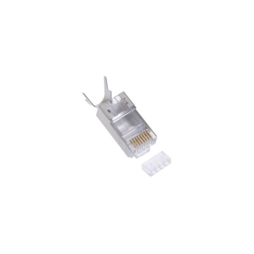 Kovová RJ-45 FTP zástrčka tienená kategória 7 x1