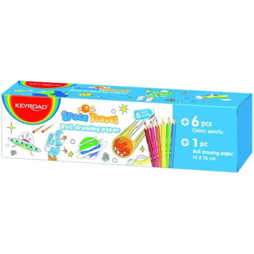KEYROAD FAREBNÝ PAPIER, PRE CHLAPKOV, MINI, SO 4-FAREBNÝMI ceruzkami