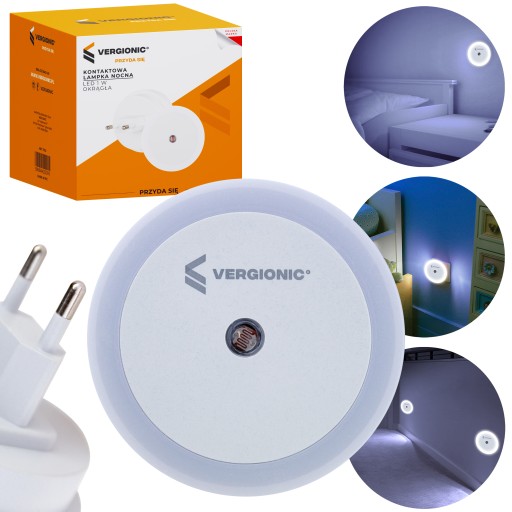 Nočná lampa do detskej zásuvky s LED senzorom súmraku