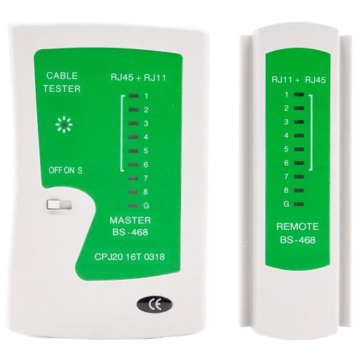 TESTER SIEŤOVÝCH KÁBLOV RJ45 RJ11 LED