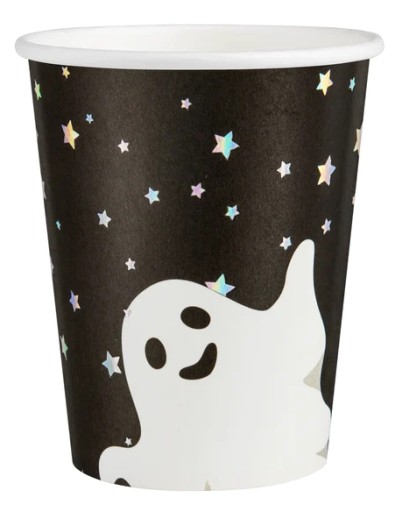 Papierové poháre Halloween Ghost 220ml 6ks.