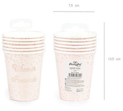 POHÁRKY na HORNY PARTY ružové 200ml 6 ks