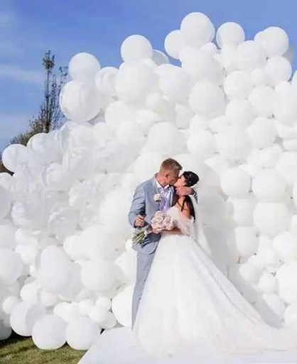 White Balloons Communion Svadobné Svadobné narodeniny 50 ks