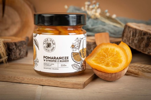 Pomaranč v sirupe s rumom na čaj 210 g