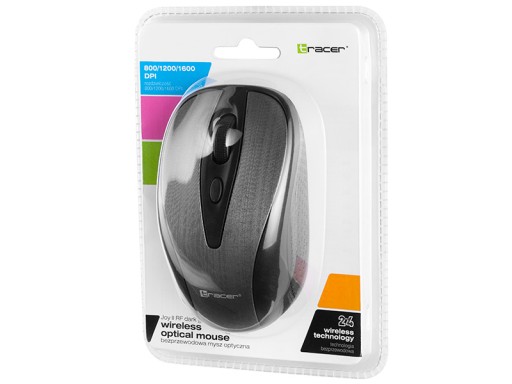 Drôtová USB myš TRACER DARK GREY pre domácu kanceláriu