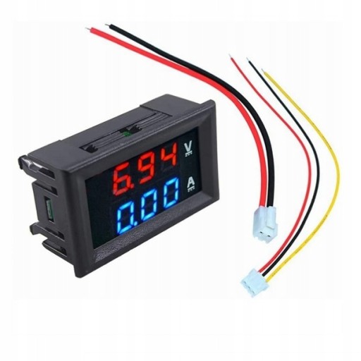 VOLTMETER AMPERMETER PANELOVÝ MODUL 2v1 AMPÉR NAPÄŤETROV 100V 10A