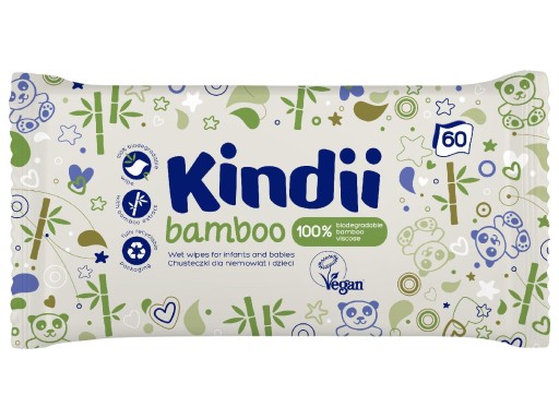 Kindii Bamboo detské obrúsky 60 ks