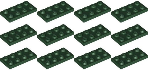 LEGO 3020 TANIER 2x4 tmavozelená (15g) 12 ks