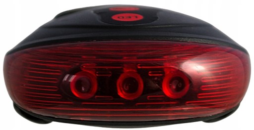 ZADNÉ SVETLO NA BICYKEL 5 LED ZADNÉ S LASEROM 5 REŽIMOV