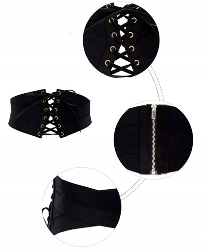 Čierny korzet so šnurovaním