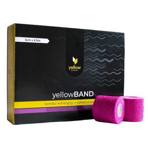 Samolepiaca stabilizačná súdržná bandáž YellowBAND 5cm fialová
