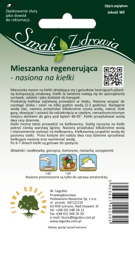 Semená na klíčky regeneračná zmes 20g Legutko