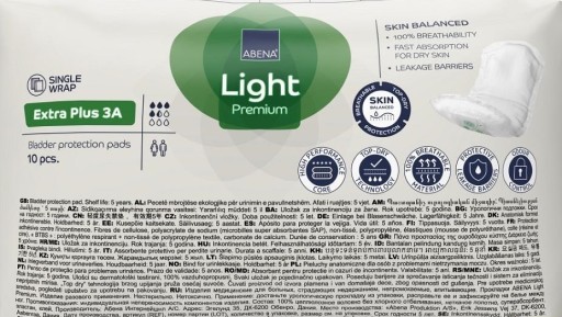 ANATOMICKÉ VLOŽKY ABENA LIGHT EXTRA PLUS 3A