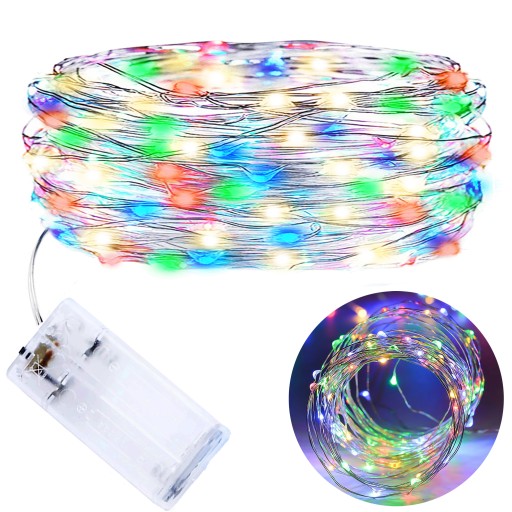 SVETLÁ NA VIANOČNÝ STROMČEK FAREBNÉ SVETLÁ 20 LED