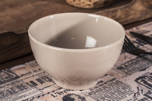 Porcelánová miska na šalát 14 cm, béžová