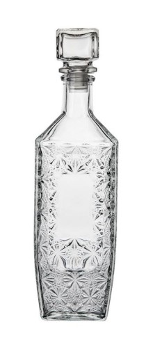 BARSKY sklenená karafa 0,5 l s korkom na whisky, víno, likér, voda, 500 ml
