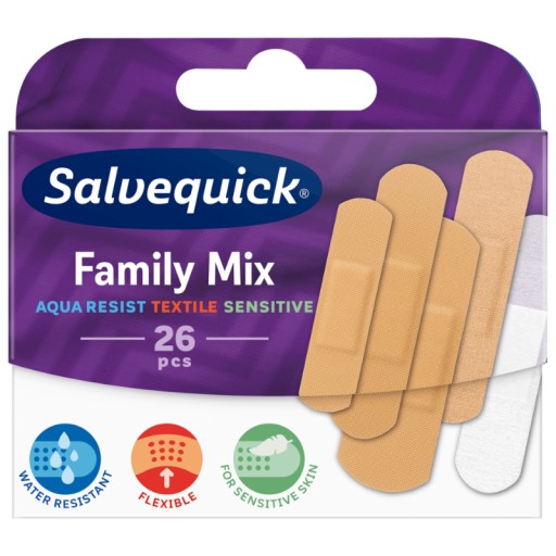 Náplasti Náplasť s obväzom Family Mix 26 ks.