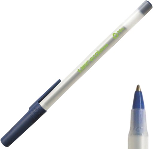 10 x BLUE Bic Ecolutions Round Stic 0,4 mm guľôčkové pero ekologické