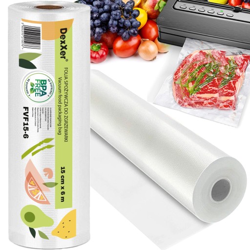 SILNÁ vrúbkovaná fólia pre vákuovú zváračku NÁRUK 15cm ROLKA 6m 15x600