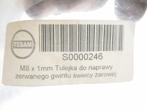 Objímka na opravu prasknutého závitu žeraviacej sviečky TESAM S0000246