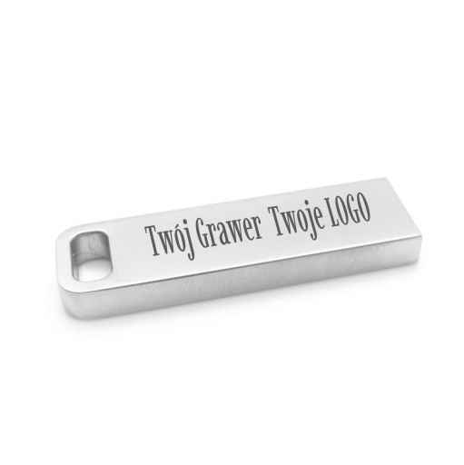 Mini RECTANGLE kovový prívesok 1 GB USB 2.0 + FIREMNÝ GADGET GRAVÍROVANIE LOGA