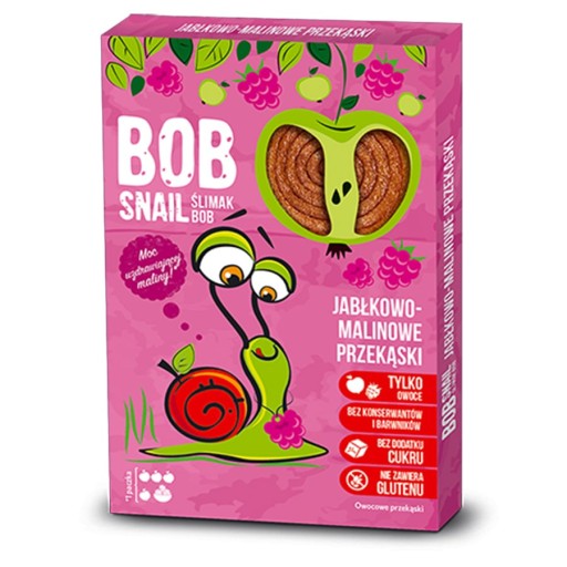 BOB SNAIL Ovocný snack jablko malina 60g
