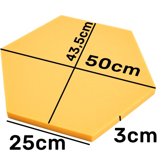 AKUSTICKÝ PANEL DOMÁCE AUDIO ŠTÚDIO HEXAGON 3CM voštinové akustiky