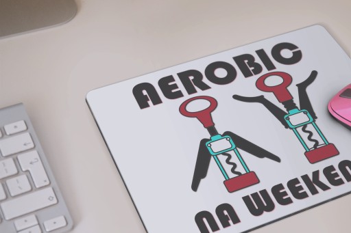 Vtipná aeróbna podložka pod myš WINE