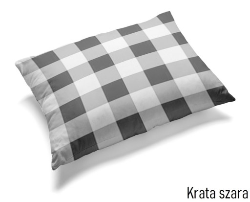 Obliečka na vankúš 70x80cm Šedá kockovaná obliečka na vankúš