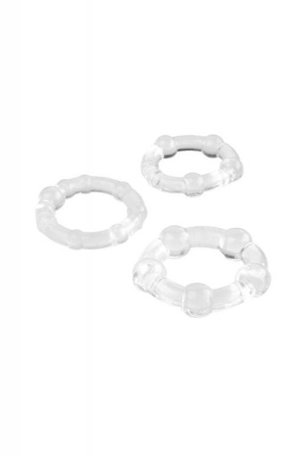 3 x A-Toys Clear ERECTION RING KRYT NA PENIS